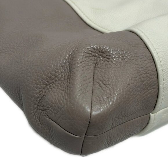 Auth COACH Park Color Block Hobo F31304 White Gray Leather - Handbag - Picture 11 of 12